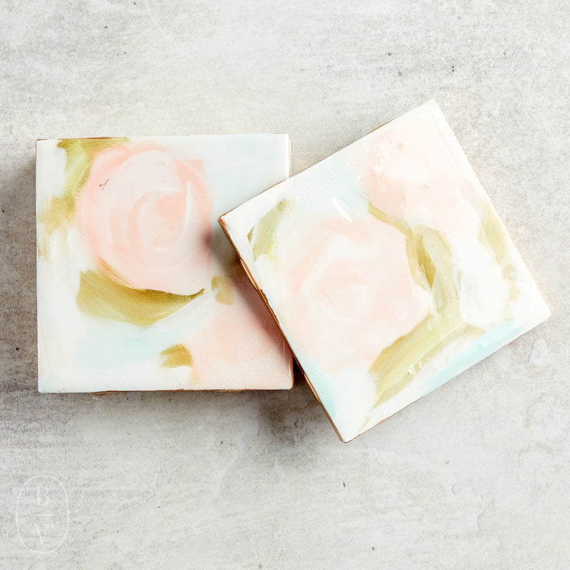 Haley Farris Fine Art FLORAL COASTER SET
