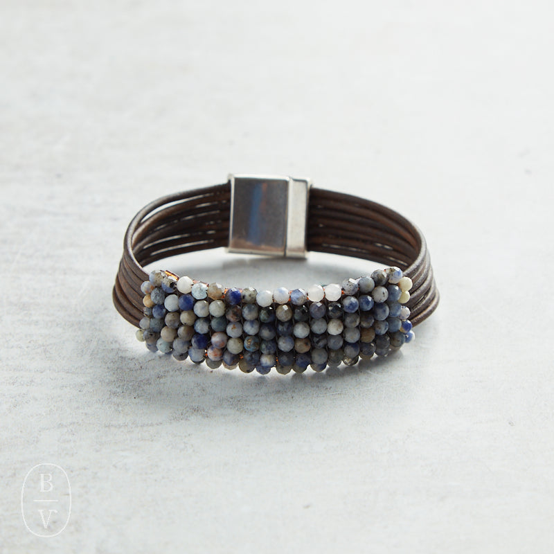 Martell Studio SODALITE STONE LEATHER BRACELET G23-251