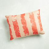 French Graffiti RED STRIPE ORNAMENT SHIMMERY PILLOW