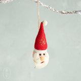 Creative Co-op HANDMADE WOOL FELT SANTA HEAD ORNAMENT