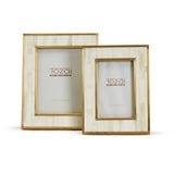 Two's Company SAINT HONORE BONE AND BRASS FRAME 5x7