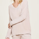 Barefoot Dreams COZYCHIC ULTRA LITE V-NECK HI LOW PULLOVER Willow