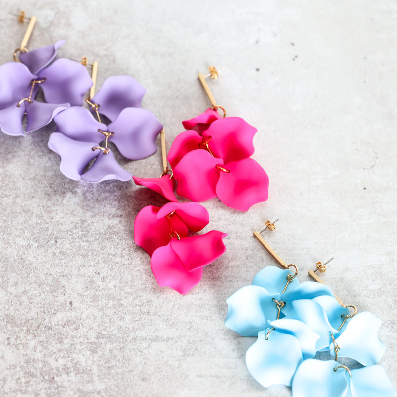 Virtue GOLD BAR POST HYACINTH EARRINGS