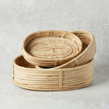 Creative Co-op OVAL RATTAN BASKET