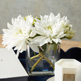 K and K Interiors REAL TOUCH 4 BLOOM DAHLIA GLASS VASE