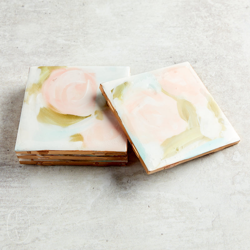 Haley Farris Fine Art FLORAL COASTER SET