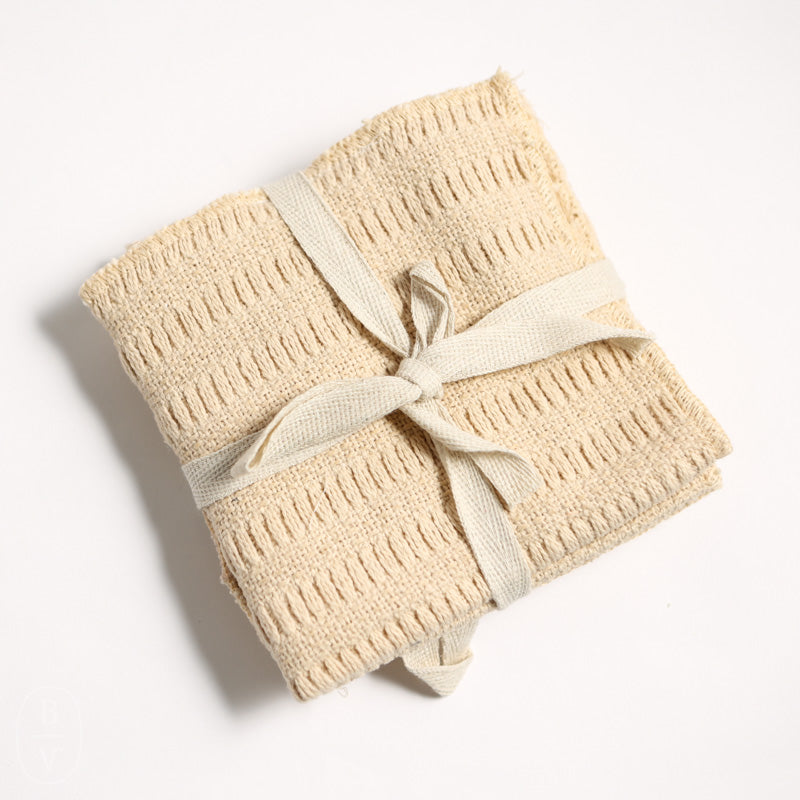 Bloomingville WOVEN COTTON SLUB DISH CLOTHS SET OF 3