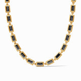 Julie Vos BAGUETTE TENNIS NECKLACE Obsidian Black