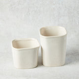 Creative Co-op STONEWARE PLANTERS WITH SAUCER SET OF 3