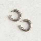 Sheila Fajl CHANTAL HOOPS Gun Metal 1.25