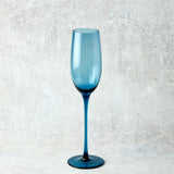 Zodax MADELEINE CHAMPAGNE FLUTE GLASS Blue Azure