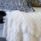 Pom Pom At Home DELPHINE OVERSIZED THROW Ivory 60 x 90