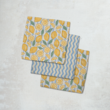 Geometry LEMON WAVES DISHCLOTH SET OF 3
