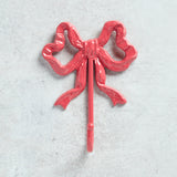 Creative Co-op BOW SHAPED WALL HOOK Raspberry