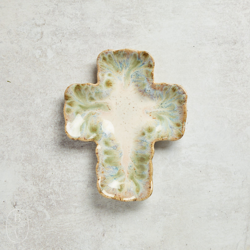 Etta B Pottery SPRING CROSS Botanical