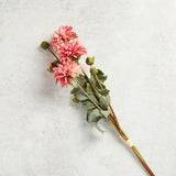 K and K Interiors FAUX DRIED DAHLIA BUNDLE Pink 23