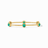 Julie Vos MILANO LUXE BANGLE BRACELET Iridescent Emerald Green