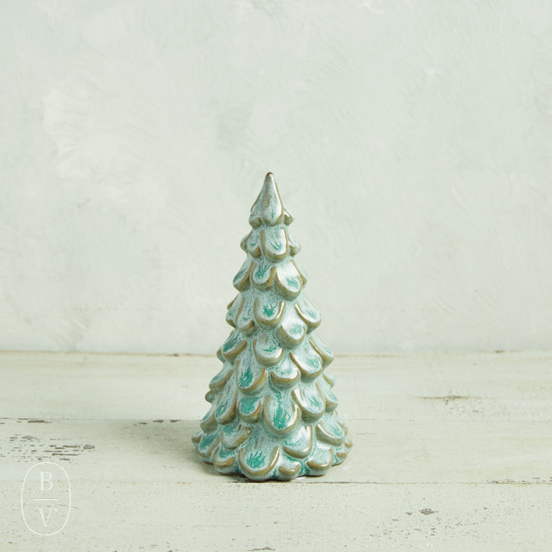 Creative Co-op REACTIVE GLAZE STONEWARE TREE Green 5.5