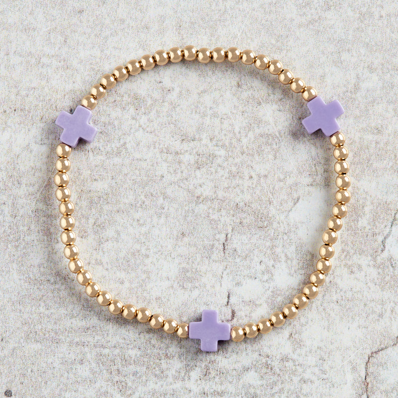 eNewton Design SIGNATURE CROSS PATTERN BEAD BRACELET