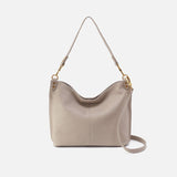 Hobo PIER SHOULDER BAG Taupe Pebbled Leather