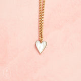 Virtue MEDIUM CURB CHAIN WITH SHELL HEART NECKLACE Gold 18