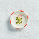 Creative Co-op HAND PAINTED FLOWER DISH Coral