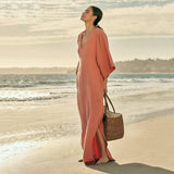 Barefoot Dreams SUN SOAKED CRINKLE COTTON CAFTAN