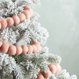 HANDMADE WOOL FELT BALL GARLAND Pink