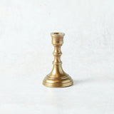 Creative Co-op CAST ALUMINUM TAPER HOLDER Antique Brass 3