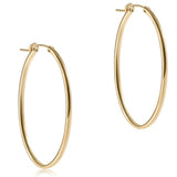 eNewton Design OVAL GOLD HOOP EARRINGS Smooth 2