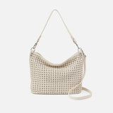 Hobo PIER SHOULDER BAG SS26 Woven Leather Whitecap