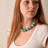 Golden Stella ACRYLIC BALL BEADED NECKLACE