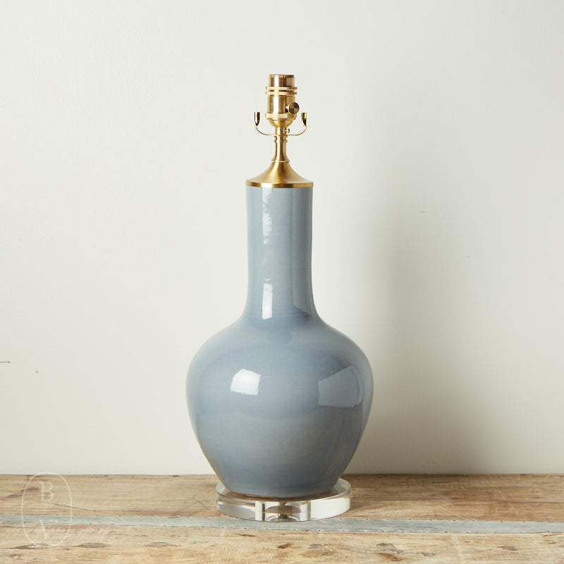 The Han House SMALL CHARCOAL GRAY GLOBE LAMP NO SHADE