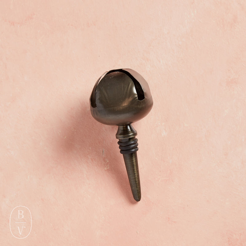Creative Co-op BELL BOTTLE STOPPER Gunmetal