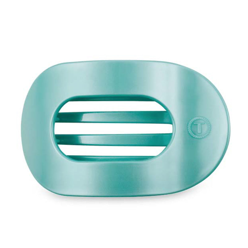 Teleties FLAT ROUND CLIP Totally Turquoise