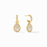 Julie Vos LUNA TEARDROP HOOP & CHARM EARRING