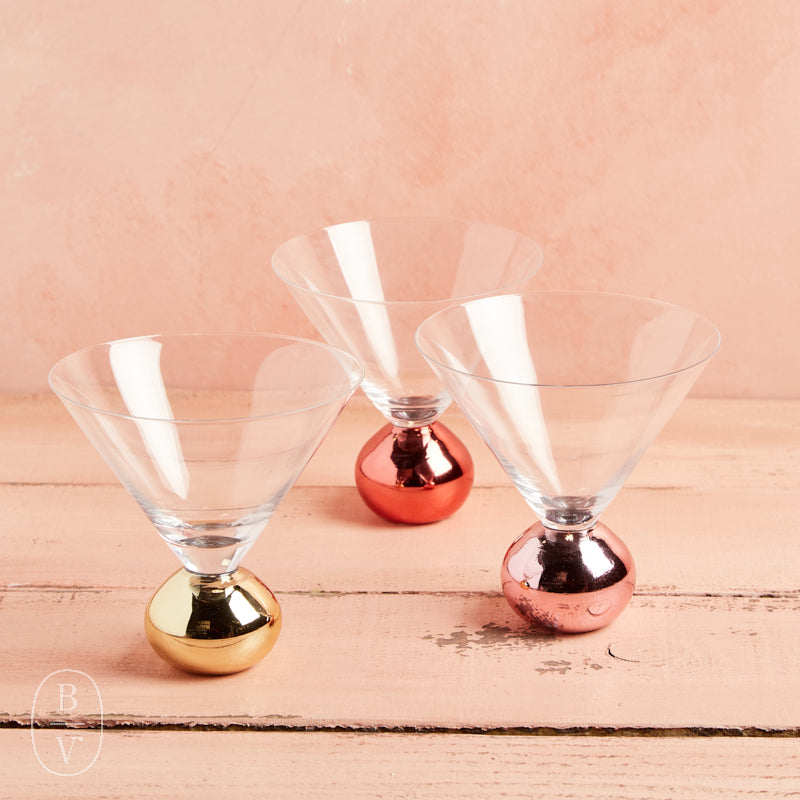Creative Co-op MARTINI GLASS WITH BALL STEM