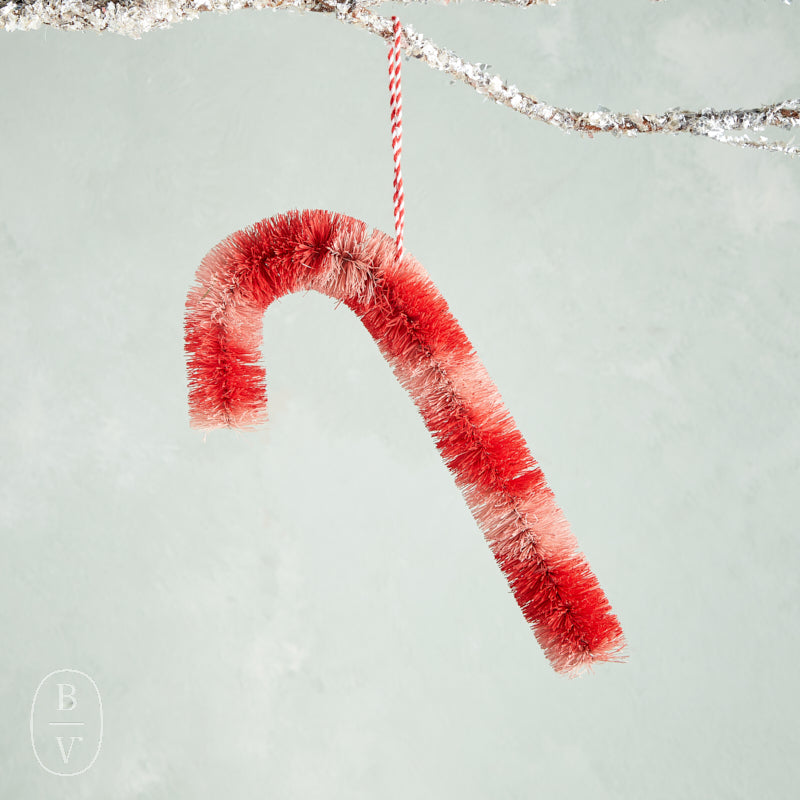 Creative Co-op SISAL CANDY CANE ORNAMENT Pink Red 7.5