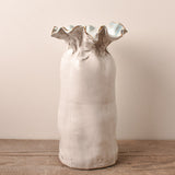 Dixie Pottery 24K GOLD RIM SAK VASE Blue 10x7