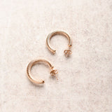 eNewton Design ROUND GOLD TEXTURED TWIST POST HOOP