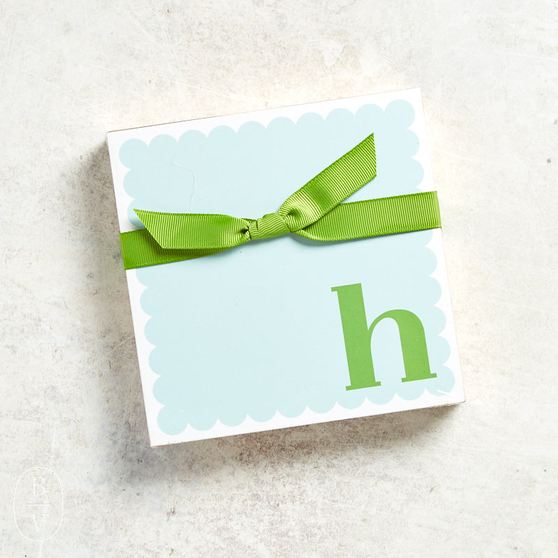 Rosanne Beck LUXE SCALLOPED MONOGRAM NOTEPAD H