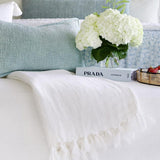Pom Pom At Home MONTAUK THROW White 50x60