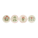 Creative Co-op HOLIDAY BOTANICAL STONEWARE PLATE