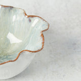 Creative Co-op REACTIVE GLAZE STONEWARE RUFFLE BOWL