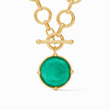 Julie Vos HONEYBEE STATEMENT NECKLACE Iridescent Emerald Green