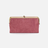 Hobo LAUREN CLUTCH WALLET Mauve Tooled Embossed Leather