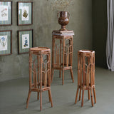Creative Co-op RATTAN HEXAGON SHAPED TABLE