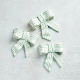 Creative Co-op STONEWARE STRIPED BOW DECOR