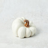 K and K Interiors RESIN PUMPKIN White C