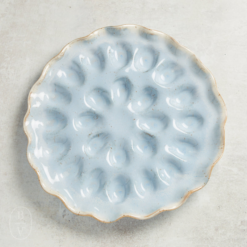 Etta B Pottery TWENTY FOUR EGG PLATTER Wisteria